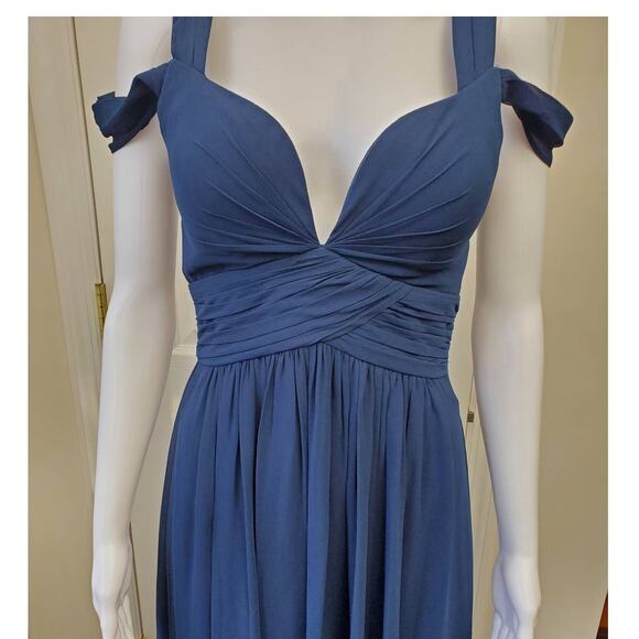 Lulu's Gown Maxi Floor Length Dress Holiday Formal Prom Wedding Bridesmaid Party - Picture 4 of 16